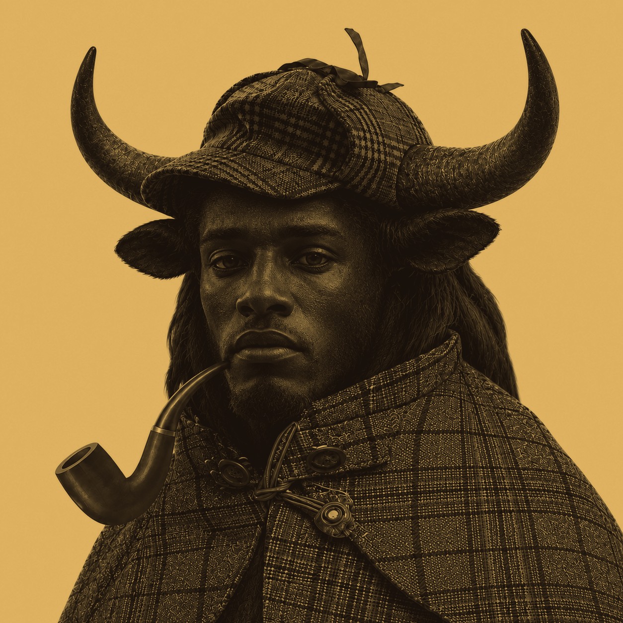 Brass duotone portrait