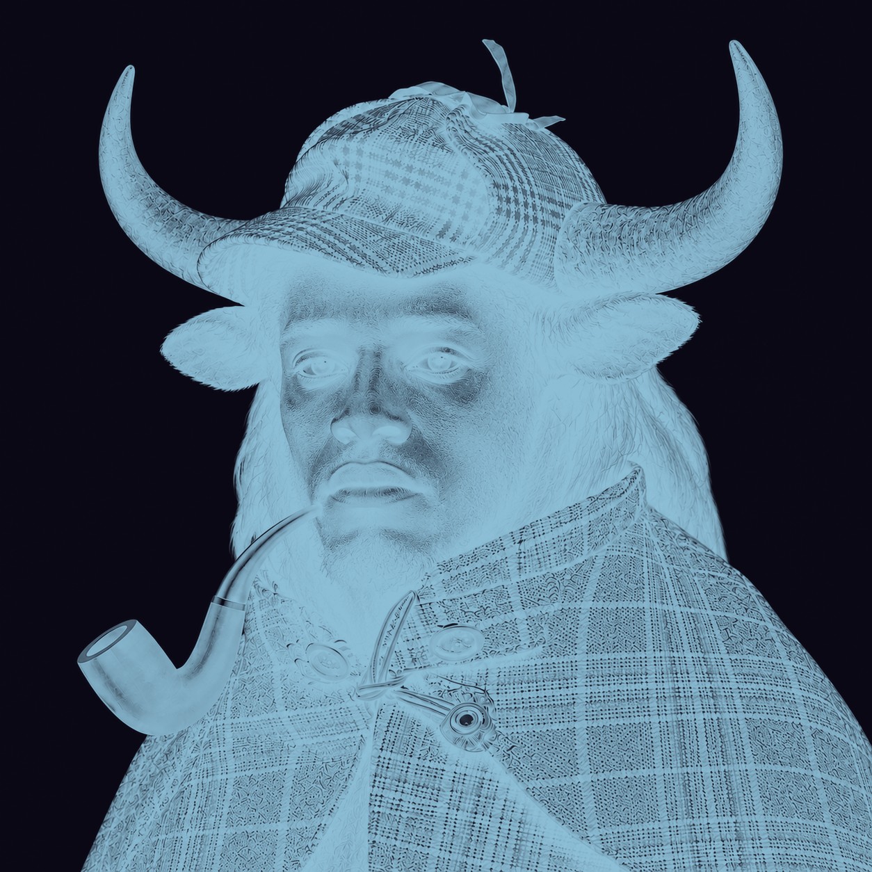 X-ray negative portrait